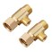 Litorange Brass Angle Stop AddATee Valve 38 Compression Inlet by 38 14 OD Compression Outlets