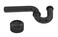 Westbrass D401162 114 17 ga Brass PTrap with High Box Flange Matte Black