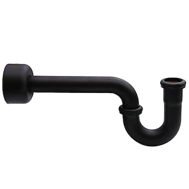 Westbrass D400162 112 OD 17 gauge PTrap with High Box Flange Matte Black