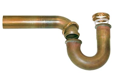 Westbrass D400GRAW 112 17 ga Tubular Ground Joint PTrap with Bell Flange Unfinished
