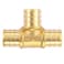 Litorange 34 inch T PEX Tee 34 x 34 x 34 Pack of 7 LeadFree Brass Barb Crimp Pipe FittingFittings