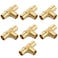 Litorange 34 inch T PEX Tee 34 x 34 x 34 Pack of 7 LeadFree Brass Barb Crimp Pipe FittingFittings