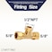 LTWFITTING Brass 58Inch OD x 58Inch OD x 12Inch Male NPT Compression Branch Tee FittingPack of 5
