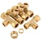 LTWFITTING Brass 58Inch OD x 58Inch OD x 12Inch Male NPT Compression Branch Tee FittingPack of 5