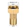 uxcell Brass Pipe Fitting Hex Nipple G12 Male x G34 Female Threaded Connector Water Meter Coupling 53mm Length 4Pcs