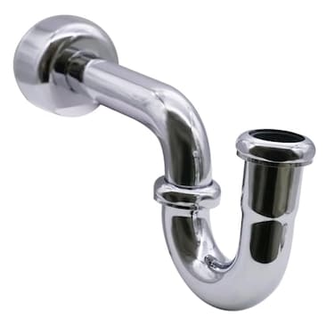 Westbrass D400126 112 OD 17 gauge PTrap with High Box Flange Polished Chrome