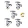 EFIELD Pack of 5 Push Fit 14 Turn Angle Stop Valve Water Shut Off 12 Push x 38 Inch Compression with Dismount Clip ToolPFUNI0045PCS