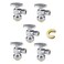 EFIELD Pack of 5 Push Fit 14 Turn Angle Stop Valve Water Shut Off 12 Push x 38 Inch Compression with Dismount Clip ToolPFUNI0045PCS