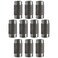 Home Expert 10 Pack 34 x 2 Industrial Pipe Malleable Cast Iron Heavy Duty Pre Cut Threaded Gray Pipe Fitting