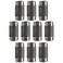 Home Expert 10 Pack 34 x 2 Industrial Pipe Malleable Cast Iron Heavy Duty Pre Cut Threaded Gray Pipe Fitting