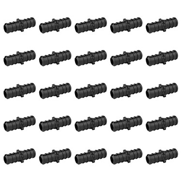 EFIELD Pack of 25 Poly PPSU Barb Crimp Pex Fitting 12 X 12 Straight Coupler For Pex Tubing ConnectionPPSU180700125PCS