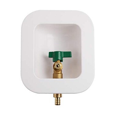 Watflow Ice Maker Outlet Box Without Water Hammer ArrestorPEX Connection 14Turn Ball Valve