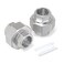 TAISHER 2PCS 304 Stainless Steel Union 34 NPT Female Cast Pipe Fitting