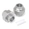 TAISHER 2PCS 304 Stainless Steel Union 34 NPT Female Cast Pipe Fitting
