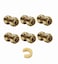 EFIELD Pack of 6 PushFit Fittings 12 Inch Straight Coupling to Connect Pex Copper CPVC Free Clip ToolPF0036PCS