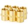 ChillWaves Brass Pipe Fitting Hex Coupling 34 NPT Female x 34 NPT Female Thread Adapter6PACK
