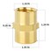 ChillWaves Brass Pipe Fitting Hex Coupling 34 NPT Female x 34 NPT Female Thread Adapter6PACK