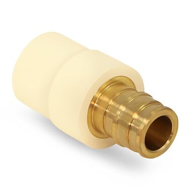 Midline Valve CSDQFG012OM 1 Expansion PEX x CPVC Adapter Pipe Fitting leadfree Brass Single