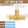 Lingmfg 25 Pieces Pex Fittings 12 Inch Tee 12 Inch Pex F1807 Crimp Brass