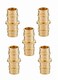 EFIELD 5Pack Pex A Full Flow Expansion Brass Fittings 12x 12 Straight Coupling ASTM F1960PEX19600085PCS