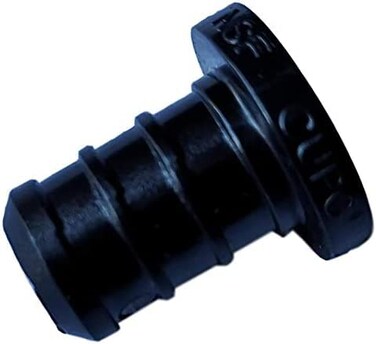 XFITTING 100 Pcs 12 Pex Plug End Cap Poly Alloy Plug Black