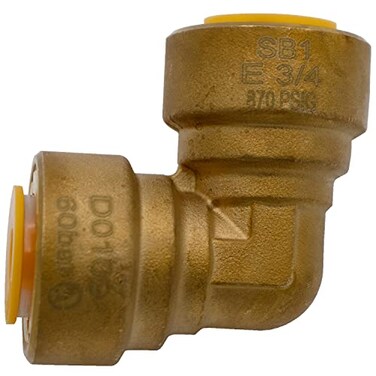 Supplying Demand SB1 34 Inch 90 Degree Elbow Quick Connect HVAC Brass Coupler Fitting