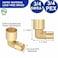 Lidertik 10 Pack Copper to Pex Fittings 34 inch Elbow 34 Pex B F1807 x 34 Female Sweat Elbow Adapter Brass LIAPXFSE343410 Pieces