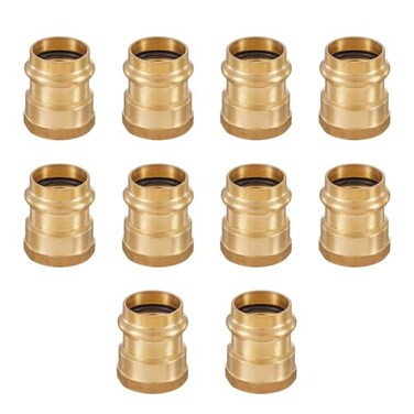EFIELD Pack of 10 Copper Press Adapter 34Inch Copper Press x 34inch Female NPT Brass Adapter Full PortPEX1807356