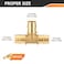 HeSun 10Pack PEXA Expansion Fitting 12 Inch Brass Pex Expansion Tee 12x12x12 TeeASTM F1960PEX1960041