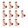 Cherbo Copper Press Fittings 12 inch Tee PxPxP 10Pack Zero Lead Copper Pipe Press Fittings 3 way Tee Copper Coupling for Residential Commercial