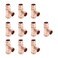 Cherbo Copper Press Fittings 12 inch Tee PxPxP 10Pack Zero Lead Copper Pipe Press Fittings 3 way Tee Copper Coupling for Residential Commercial