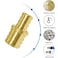 Hooshing 10PCS PEX Fittings 34 to 12 Reducing Coupling Solid Brass Barb Crimp For PEX B Pipe Hose Fittings