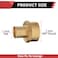 EFIELD Pack of 2 Barb Crimp Pex 1Inch X 1Inch Female NPT Adapter Brass Fitting ASTM F1807PEX1807335PEX1807335