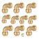 GUOFIS 34 90Degree Pushfit Elbow10 Pack Pushfit Elbows with 1 Pack Disconnect Clip PushtoConnect Plumbing Fittings for PEX Copper CPVC
