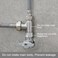 Tecmolog 2 PCS 3way 38 x 12 Tee Adapter Stainless Steel Angle Stop AddATee Valve for Toilet Brushed Nickel SBA020B2