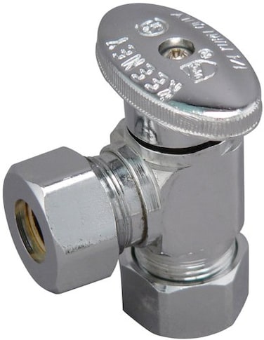 Keeney 2626PCLF 58Inch OD by 14Inch OD Quarter Turn Angle Valve Chrome