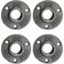 AGUTEA 1 Inch Cast Iron Floor Flange Heavy Duty Black Pipe Fittings for Industrial Decor Pipe RacksPipe Connections 4 Pack