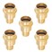 GUOFIS 34Inch PEX Copper Press Fittings34 Press X 34 PEX Crimp Coupling Adapter for Copper and Pex Pipe Connection5PackLF Brass MaterialPEX18073465Pack