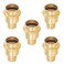 GUOFIS 34Inch PEX Copper Press Fittings34 Press X 34 PEX Crimp Coupling Adapter for Copper and Pex Pipe Connection5PackLF Brass MaterialPEX18073465Pack