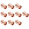 Cherbo Copper Press Fittings 12 inch Coupling No Stop Zero Lead P x P Plumbing Fittings for Residential Commercial 10Pack Use with Hydraulic Press Fitting Tool Coupling No Stop 12 10 PCs
