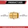 EFIELD Pack of 5 Brass Pipe Fitting 1x 1 Male NPT Hex Nipple Stragiht Adapters For Copper Brass or Iron Pipe Connection 5 1 inchNPT0155PCS