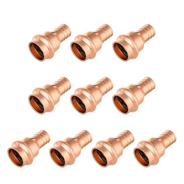 EFIELD Copper Fittings 12 Copper Press x 12 PEX Crimp Coupling Adapter For Copper and Pex Pipe Connection Pack of 10 LBP DesignPRESS012