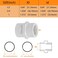 YSIL 34 Inch PVC Pipe Fitting Coupling Connector Union Adapter Silp Socket x NPT Female Threadfor 34 Inch Schedule 40 PVC Pipe White12 Pack