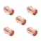 Cherbo Copper Press Fittings 1 inch x 1 inch Coupling with Stop Zero Lead P x P 5Pack Press Copper Fittings 1 for Plumbing Use with Hydraulic Press Fitting Tool Coupling with Stop 1 5 PCs