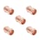 Cherbo Copper Press Fittings 1 inch x 1 inch Coupling with Stop Zero Lead P x P 5Pack Press Copper Fittings 1 for Plumbing Use with Hydraulic Press Fitting Tool Coupling with Stop 1 5 PCs