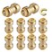 GUOFIS 10 Pack 34 Inch Pushfit Straight Coupling PEX Brass Pushfit Coupling with Disconnect Clip PushtoConnect Plumbing Fittings for PEX Copper CPVC