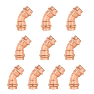 EFIELD Pack of 10 34 x 34 Copper Press Fit 45 Degree Elbow Fittings For Copper Tube Connection LBP DesignPRESS007