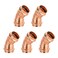EFIELD Pack of 5 1 x 1 Copper Press Fit 45 Degree Elbow Fittings For Copper Tube Connection LBP DesignPRESS008