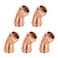 EFIELD Pack of 5 1 x 1 Copper Press Fit 45 Degree Elbow Fittings For Copper Tube Connection LBP DesignPRESS008