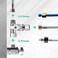 Pronese Brass 2Pcs ChromePlated AddATee 3Way 38 Inch Angle Stop Valve for Reverse Osmosis Water Filters Ice Maker Refrigerator